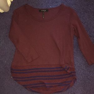 Maroon top